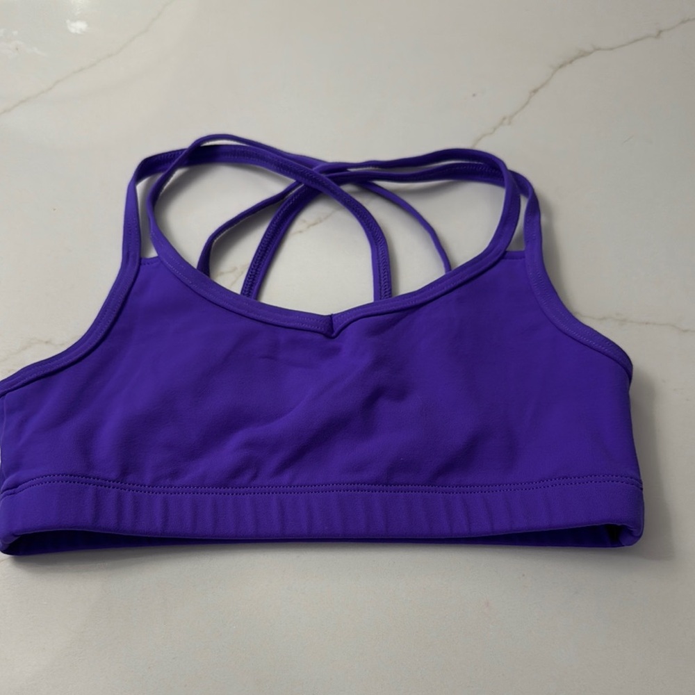 Purple Strappy Kids Dance Top